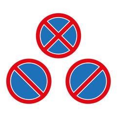 Clearway sign. parking, forbidden icon. Vector illustration. stock image.