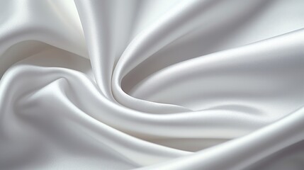 Fototapeta na wymiar Blank white flat textured smooth fabric material Generative AI