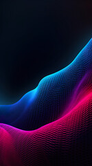 A blue and pink abstract background with wavy lines. Generative AI.