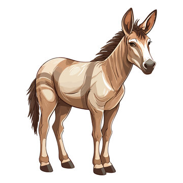 Adorable Hybrid: 2D Illustration of a Cute Zonkey