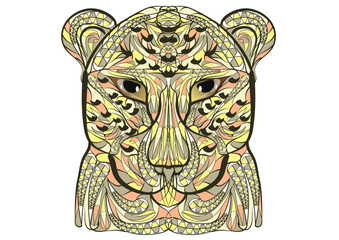 Leopard Ethnic Animal Pattern Vector Graphics TShirt Design