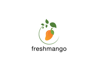 mango fruit vector illustration logo icon