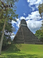 Journey to the Past: The Majestic Temple of the Great Jaguar, Tikal, Guatemala, Captured from the...