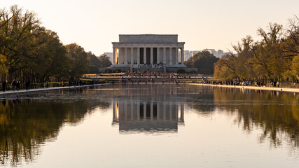 Lincoln Memorial from across the reflecting pool.