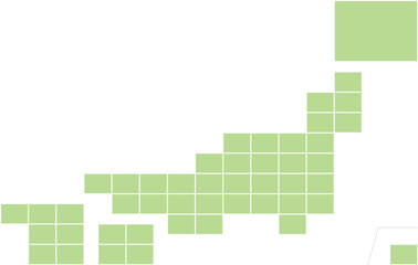 ブロックスタイルの日本地図
