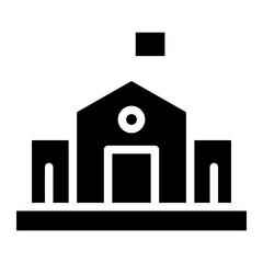 The Black Building School Icon Symbol is Perfect as an Additional Element to your Design