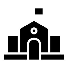 The Black Building School Icon Symbol is Perfect as an Additional Element to your Design