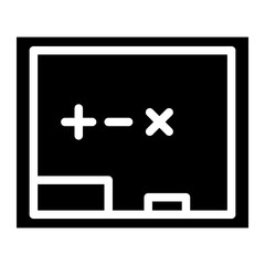 The Black Math School Icon Symbol is Perfect as an Additional Element to your Design