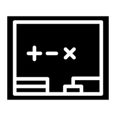 The Black Math School Icon Symbol is Perfect as an Additional Element to your Design