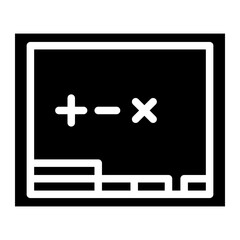The Black Math School Icon Symbol is Perfect as an Additional Element to your Design
