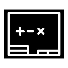 The Black Math School Icon Symbol is Perfect as an Additional Element to your Design