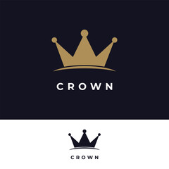 crown king queen vector template. royal luxury icon symbol graphic illustration.