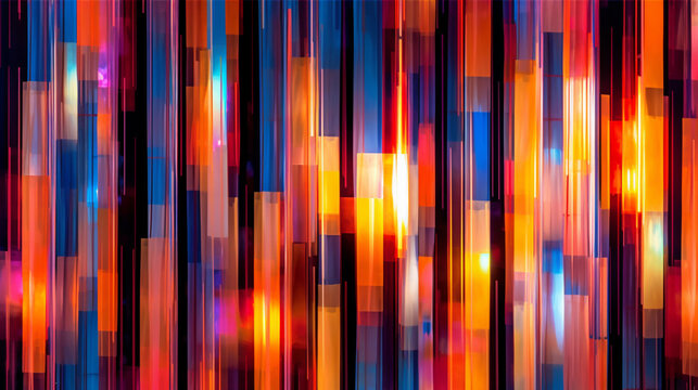 Generative AI, Illuminated Reflections: Dancing Lights and Abstract Patterns