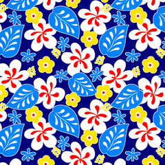 Flower pattern for fabric printing, summer fabric