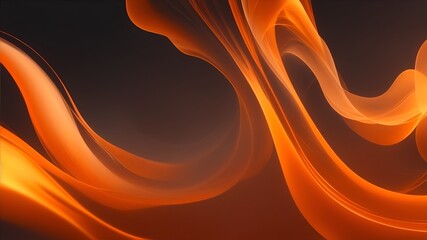 A beautiful abstract trailing smoke orange backdrop for a product presentation. wallpaper background. Generative AI