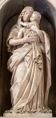Fensteraufkleber NAPLES, ITALY - APRIL 23, 2023: The marble statue of Madonna in the church Chiesa di San Giovanni a Carbonara by Naccherino (1601). © Renáta Sedmáková