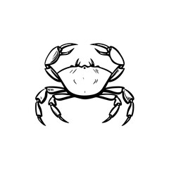 Handdrawn Crab Illustration Logo