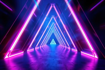 Naklejka premium abstract futuristic background with pink blue glowing neon moving high speed wave lines and bokeh lights. Data transfer Data Connection concept Fantastic wallpaper