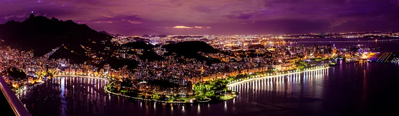 Foto op Plexiglas Rio de Janeiro Panoramic view of the Aterro do Flamengo waterfront and Marina da Glória in Rio de Janeiro, Brazil.