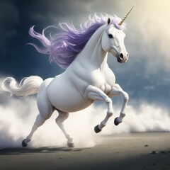 Obraz na płótnie Canvas Witness the Dynamic Beauty of the Running Unicorn