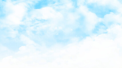 Naklejka na ściany i meble Cloudy blue sky abstract background. Elegant blue sky photo. Blue sky with clouds background.
