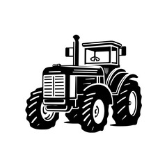 Tractor Logo Illustration. Silhouette