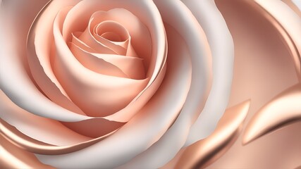 A beautiful abstract rose gold backdrop for a product presentation, detailed and crisp image. wallpaper background. Generative AI