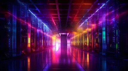 Data Center Illumination: Journey into the Neon-lit Depths of Technology Generative AI