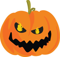 halloween pumpkin isolated on white