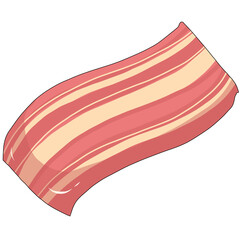 Delicious bacon vector illustration, bacon flat icon