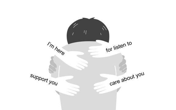 Suicide Prevention day concept, flat vector illustration. - Powered by Adobe