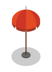 Vendor umbrella. Simple flat illustration.