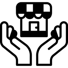 retail solid line icon