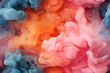 Obraz premium Colorful seamless background, tileable wallpaper, vivid smoke clouds --Generative AI