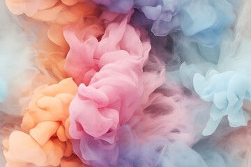 Colorful seamless background, tileable wallpaper, vivid smoke clouds --Generative AI
