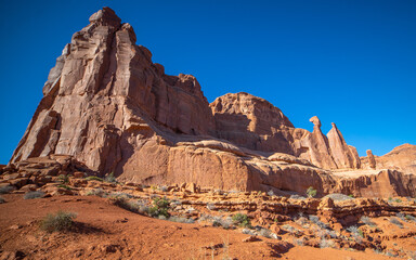 Fototapeta premium Arches at Park Avenue | Arches National Park, Utah, USA