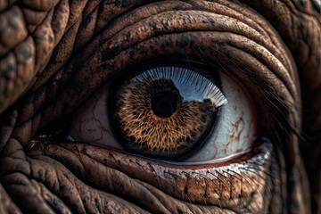 an eye that looks like it's in the middle - earth, and is very close up to you