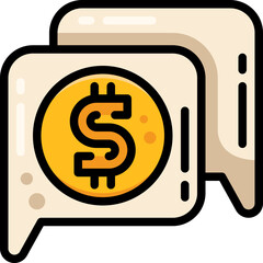 talking filled outline icon