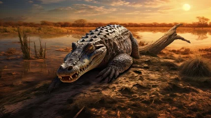 Foto op Plexiglas alligator © Aqib