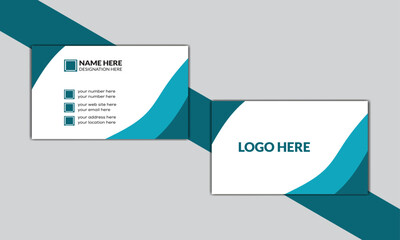 Creative luxury business card with simple design Template.