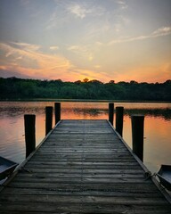 Fototapeta premium pier at sunset