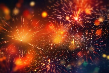 Fototapeta premium fireworks in the night sky