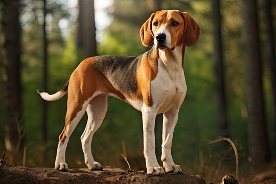 American Foxhound Dog - Portraits of AKC Approved Canine Series