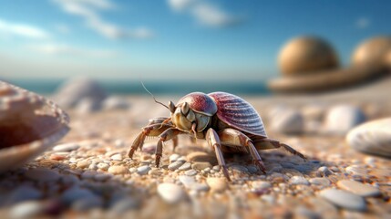 hermit crab on the sand