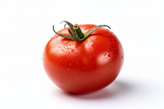 Red Tomato isolated on white background. Generative Ai
