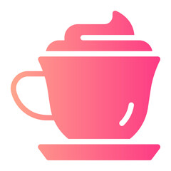 whipped cream gradient icon