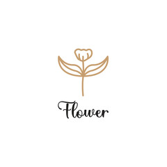 flower logo vector icon simple, bright color