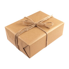 box wrapped in brown paper. generated AI