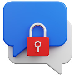 secure communication 3d icon