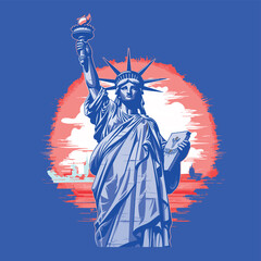 statue of liberty vector illustration © SAKODESIGNS